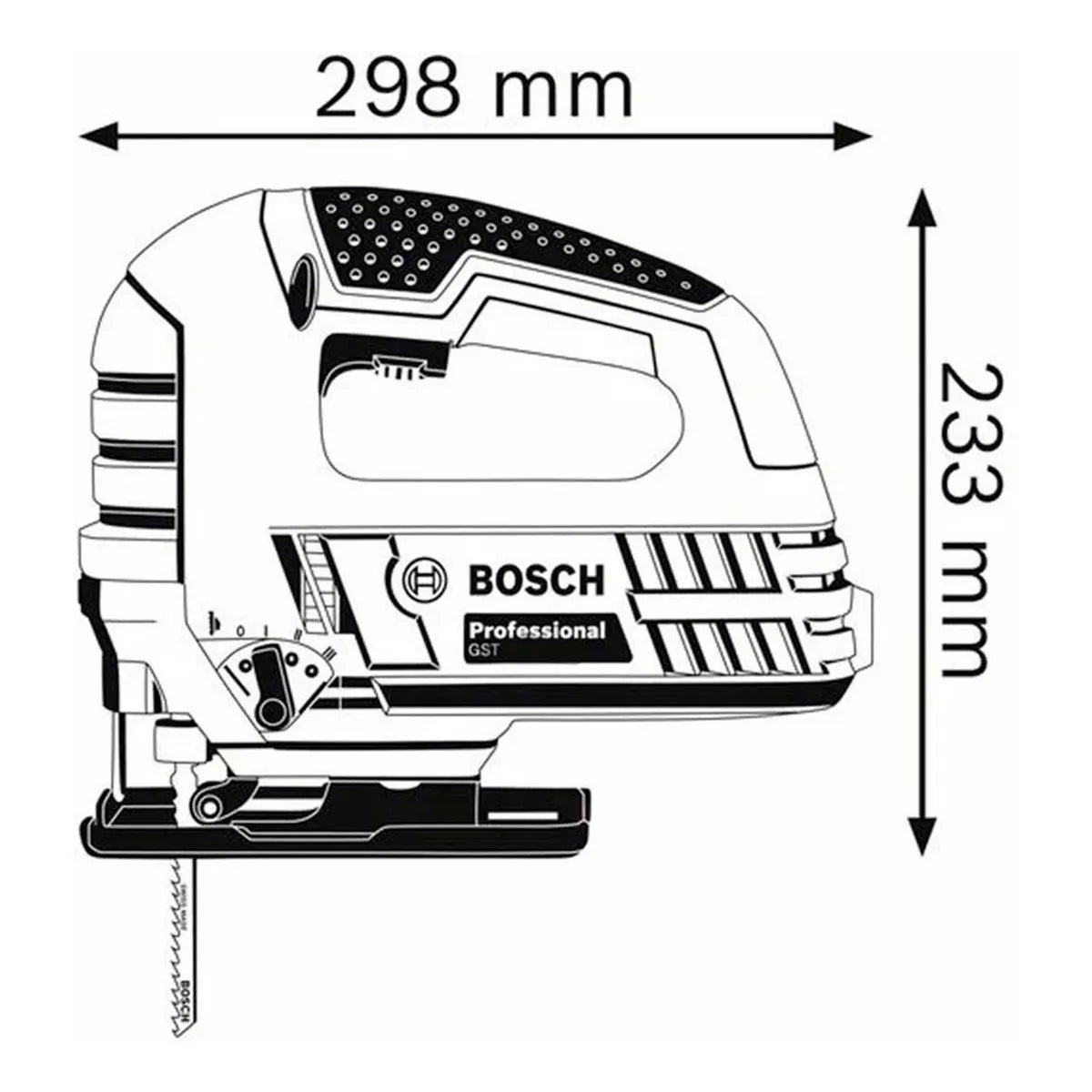 Sierra Caladora Bosch GST 75 E 710W Corte 75mm Profesional