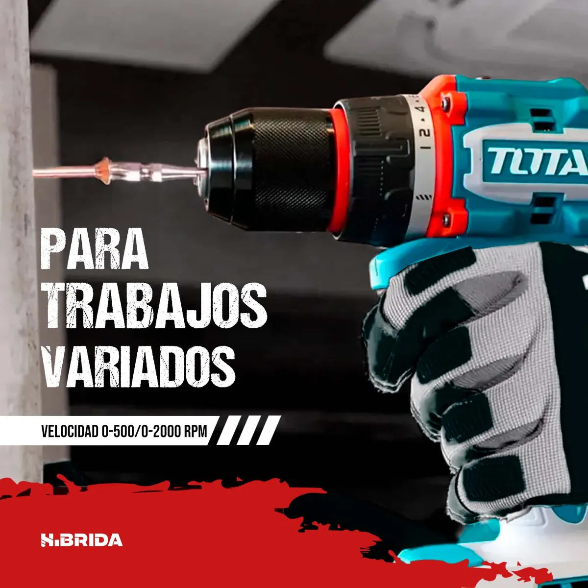 Taladro Atornillador 55nm 1BateriaCargadorTotal