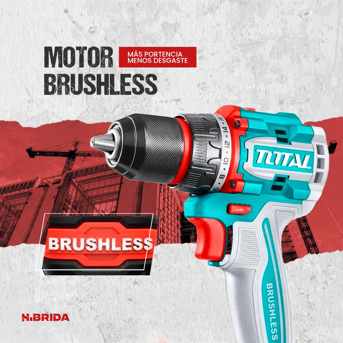 Taladro Atornillador 55nm 1BateriaCargadorTotal