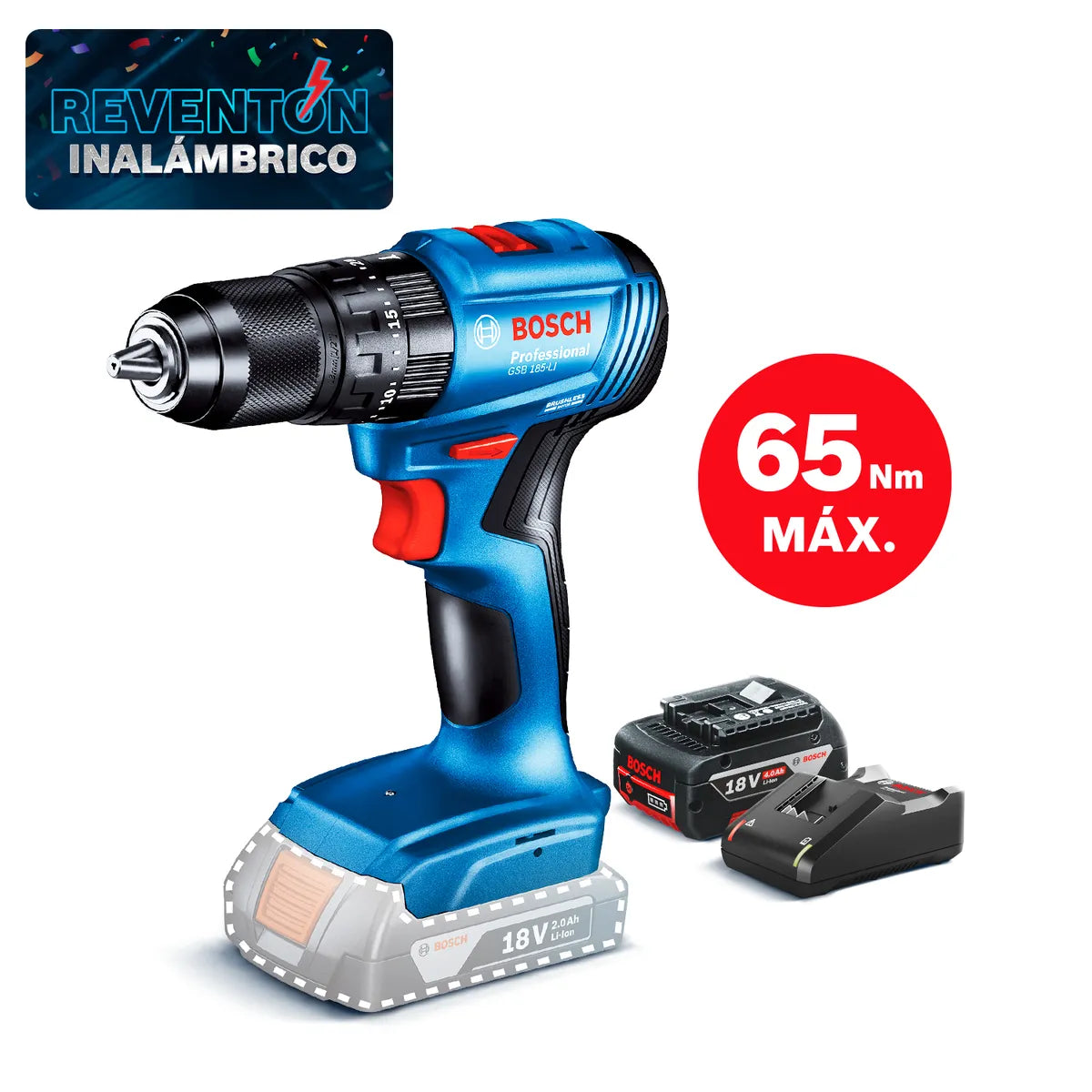 Taladro percutor Bosch GSB 185-LI
